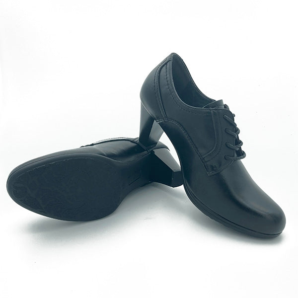 Lace Up Medium Heel Court - 0583