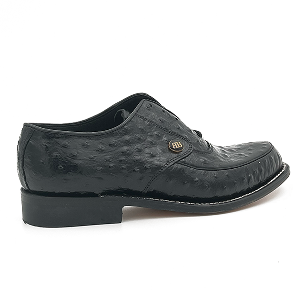 Leather Ostrich Print Welted Shoe - 0042