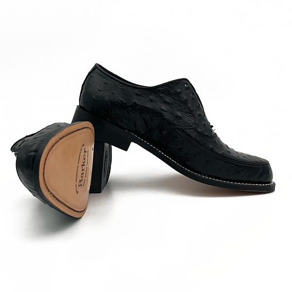 Leather Ostrich Print Welted Shoe - 0042