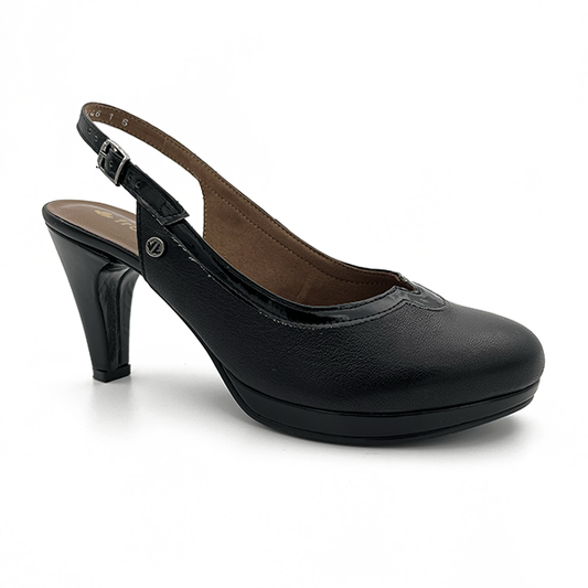 Medium Heel Slingback On Platform - 0047