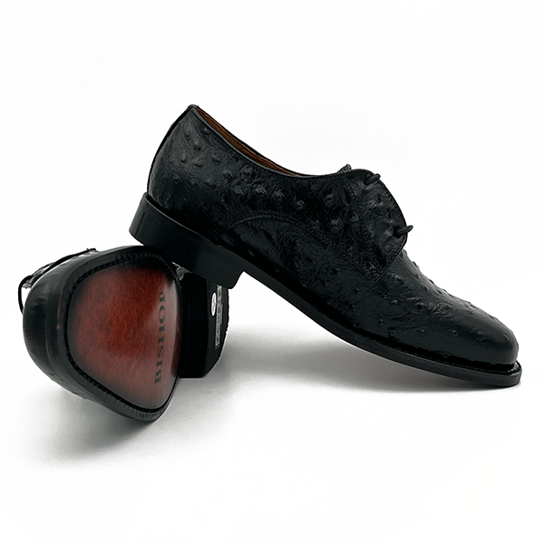 Leather Ostrich Print Formal Shoe - 0119