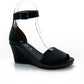 Multi Wedge Closed Back Ankle Strap - 0528