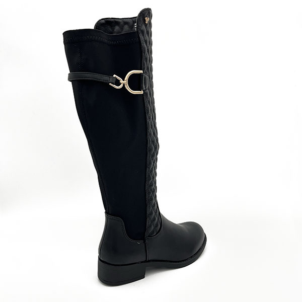 Quilted Front Long Boot - 0677