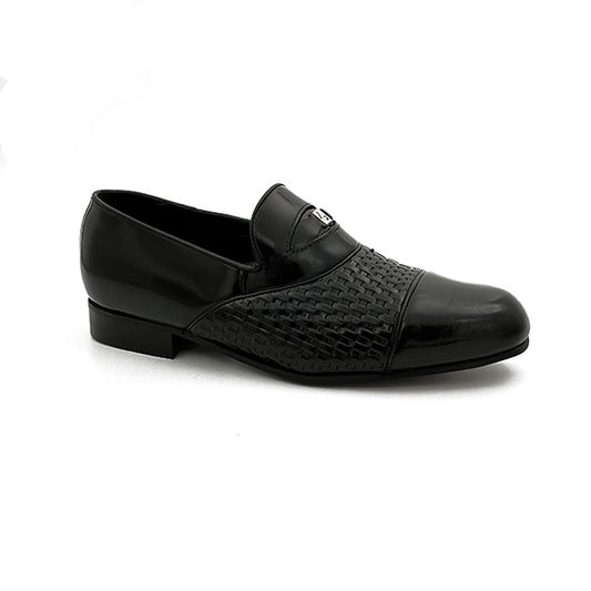 Leather Slip On Weave Combo - 0698