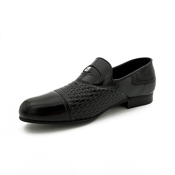 Leather Slip On Weave Combo - 0698