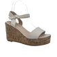 High Cork Wedge With An Ankle Strap - 0734