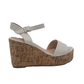 High Cork Wedge With An Ankle Strap - 0734