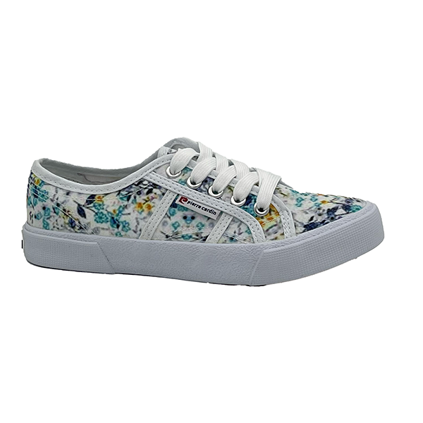 Floral Print Lace Canvas Sneaker - 0750