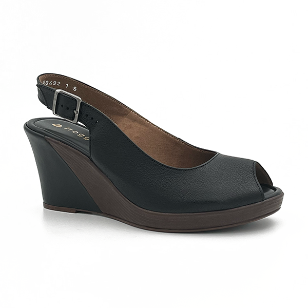 Sling Back Comfort Wedge With A Peep Toe - 0777