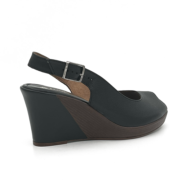 Sling Back Comfort Wedge With A Peep Toe - 0777