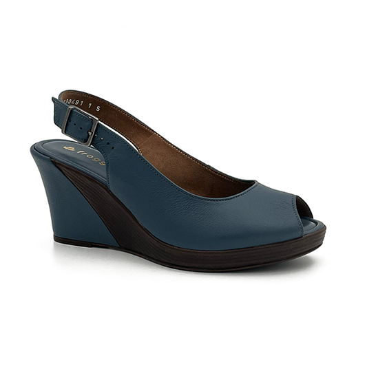 Sling Back Comfort Wedge With A Peep Toe - 0777