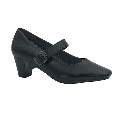 Low Heel Court With An Asymmetrical Strap - 0780