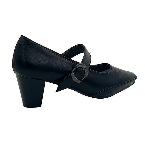 Low Heel Court With An Asymmetrical Strap - 0780