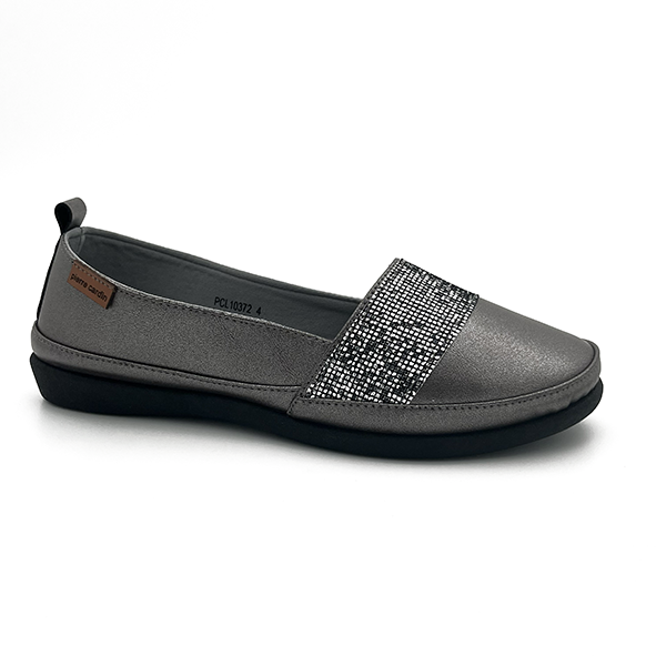 Slip On Pump With Shimmer Trim - 0813