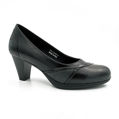 Medium Heel Patent Trim Court - 0837