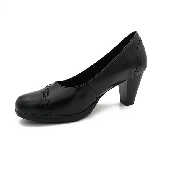 Medium Heel Patent Trim Court - 0837