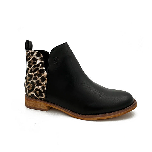 Two Toned (Animal Print) Ankle Boot - 0861