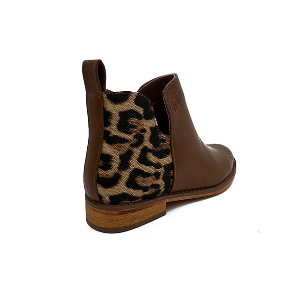 Two Toned (Animal Print) Ankle Boot - 0861