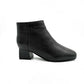 Low Heel Leather Ankle Boot - 0880