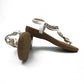 Elastic Toe Thong Detail On Vamp Sandal - 0904