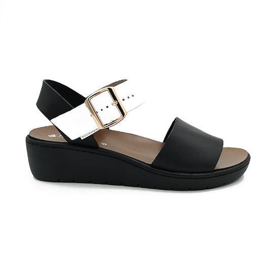 Leather Wedge Sandal Open Toe - 0912