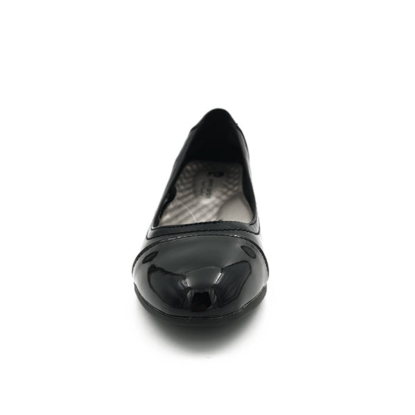 Medium Heel Patent Toe Cap Court - 0916