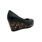 Leather Upper On Medium Wedge - 1069