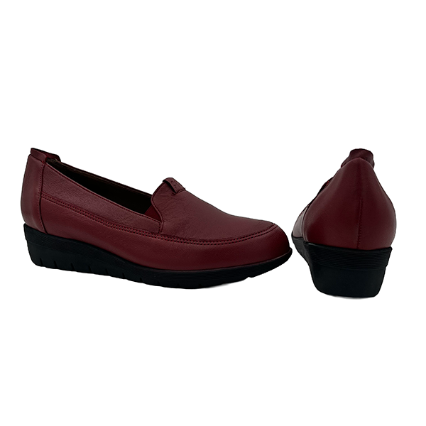 Low Wedge Leather Moccasin - 1072