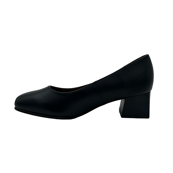 Leather Low Heel Court - 1081