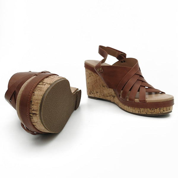 High Cork Wedge Sandal - 1128