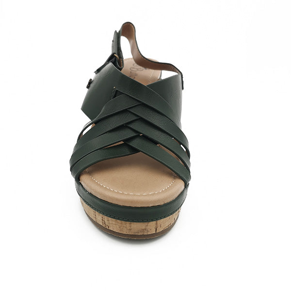 High Cork Wedge Sandal - 1128