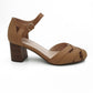 Medium Block Heel Peep Toe Sandal - 1129