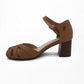 Medium Block Heel Peep Toe Sandal - 1129