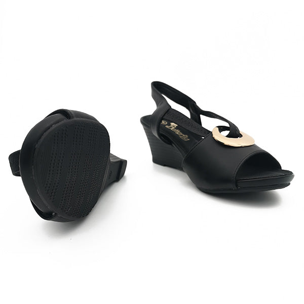 Elegant Medium Wedge With Open Toe - 1133