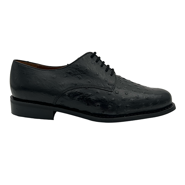 Leather Mens Formal With Ostrich Print Look - 1135