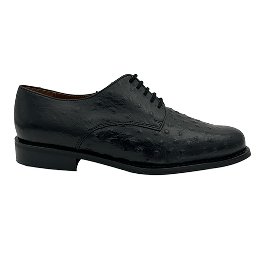 Leather Mens Formal With Ostrich Print Look - 1135