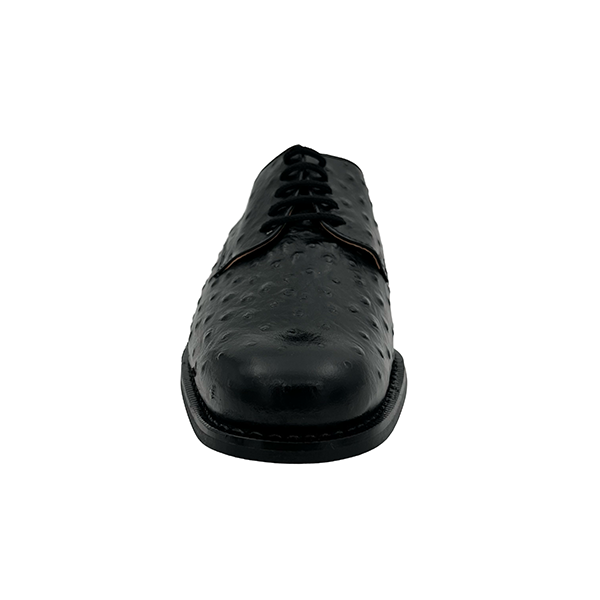 Leather Mens Formal With Ostrich Print Look - 1135
