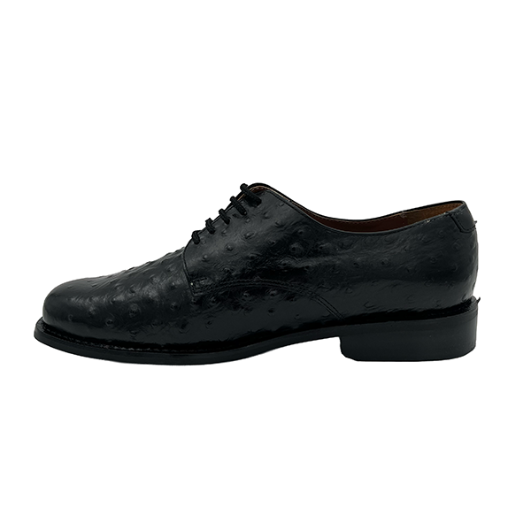 Leather Mens Formal With Ostrich Print Look - 1135