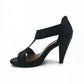 Leather Medium High Heel T-Bar - 1136