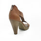 Leather Medium High Heel T-Bar - 1136