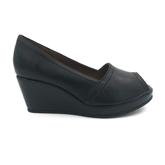 Leather Medium Wedge Peep Toe - 1137