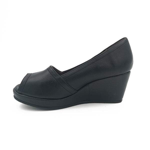 Leather Medium Wedge Peep Toe - 1137
