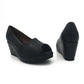 Leather Medium Wedge Peep Toe - 1137