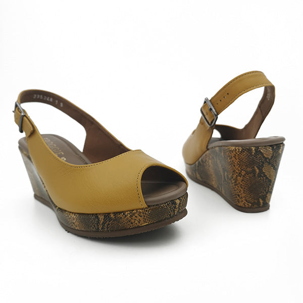 Leather Peep Toe Sling Back - 1138