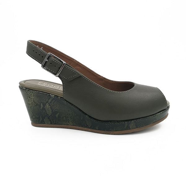 Leather Peep Toe Sling Back - 1138