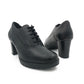Leather Lace Up On Heel - 1139