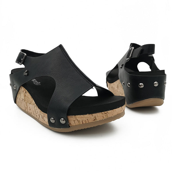 Open Toe Sandal On Medium Wedge - 1151