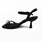 Medium Heel Toe Piece Evening Sandal - 1152