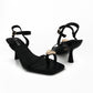 Medium Heel Toe Piece Evening Sandal - 1152