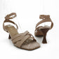 Open Toe Sandal On Medium Heel - 1153